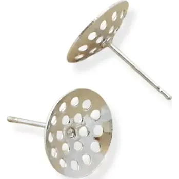 Materiál na výrobu šperku Puzeta se sítkem platinová úprava - 2 ks