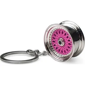 Přívěšek na klíče - lité kolo, růžové