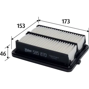 Vzduchový filtr Vzduchový filtr VALEO 585870