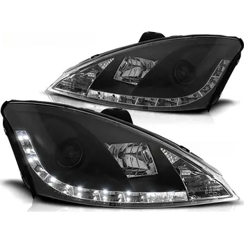 Přední světlomet PŘEDNÍ SVĚTLOMETY, SVĚTLA, LAMPY FORD FOCUS 1, 2001-2004, LED DAYLIGHT, ČERNÉ BLACK (LPFO25)