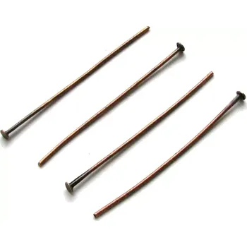 Materiál na výrobu šperku Ketlovací nýty staroměděné 40mm - 30 ks