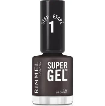 Rimmel Super Gel gelový lak na nehty bez užití UV/LED lampy odstín 103 Brownie 12 ml