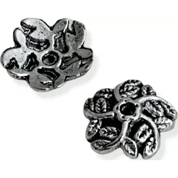 Materiál na výrobu šperku Kaplík starostříbrný lístečkový 11mm - 2 ks