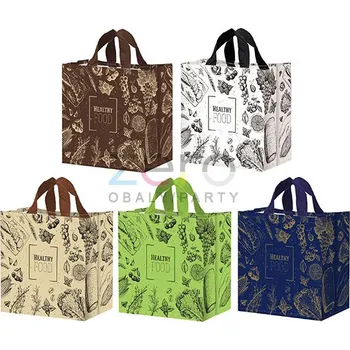 Taška ekologická s uchy 35+20x35 cm - jídlo (mix)