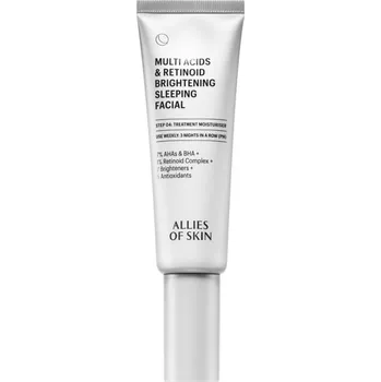 Pleťová maska Allies of Skin Multi Acids & Retinoid Brightening Sleeping Facial rozjasňující maska na obličej 48 ml