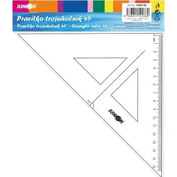 pravítka Pravítko trojúhelník s ryskou 16cm