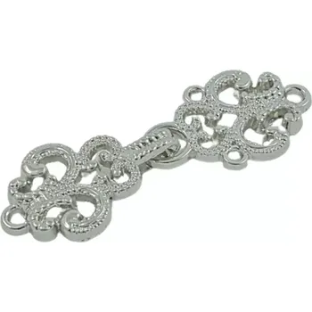 Ozdobné zapínání filigránové platinová barva - 1 pár