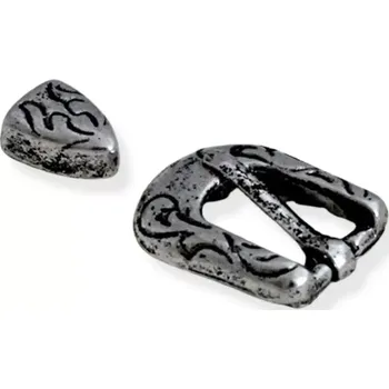 Spona a koncovka starostříbrná na pásek