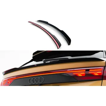 Tuning Maxton Design prodloužení spoileru ver.2 pro Audi Q8 Mk 1 FL, černý lesklý plast ABS, S-Line