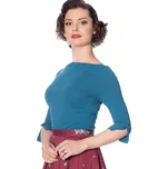 Banned Retro top Oonagh - Dark Teal Velikost: 2XL (UK 18)