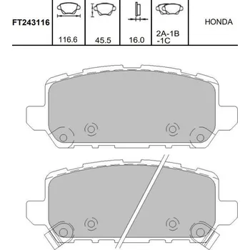 Brzdová destička Sada brzdových destiček, kotoučová brzda KAVO PARTS KBP-2065