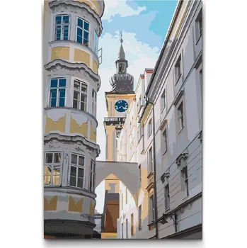 Malování podle čísel - Linz, Rakousko Velikost: 40x60cm, Rámování: Pouze srolované plátno