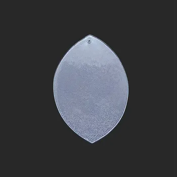 lístek - závěsná dekorace - čiré sklo (ruční výroba) - A10