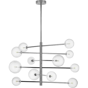 Závěsné svítidlo SOLA chrom 75 cm moderní skleněné do obýváku a jídelny Step into Design