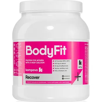 Protein Kompava BodyFit protein pro ženy příchuť Strawberry 420 g