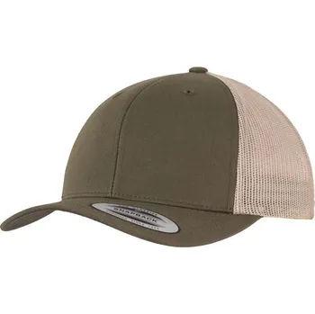 Kšiltovka Čepice kšiltovka FLEXFIT Yupoong, Trucker, síťkovaná, army zelená-khaki