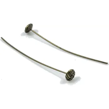 Materiál na výrobu šperku Nýty ozdobné starozlaté 50mm - 2 ks