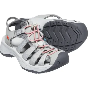 Dámské sandále Dámské sandále Keen ASTORIA WEST SANDAL grey/coral - Šedá, 40,5 (7,5)