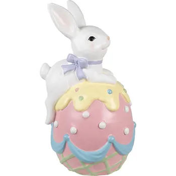 Bytová dekorace Clayre & Eef - Dekorativní figurka králíčka na vajíčku 5MG0053