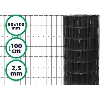 Pletivo Svařované pletivo H-plast antracit – 2,5 mm, 100 cm
