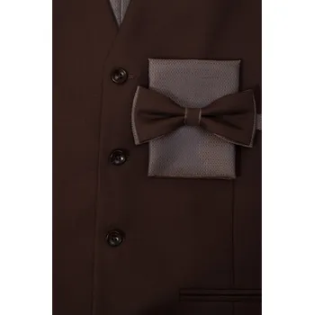 Motýlek Avantgard Set vesta a motýlek, 662-66053, Hnědá Velikost: 60