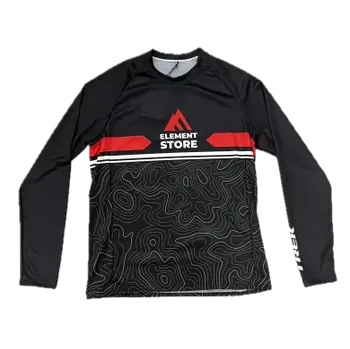 Cyklistické oblečení Trek Pánský MTB dres s dlouhým rukávem - Elementstore Černý - M