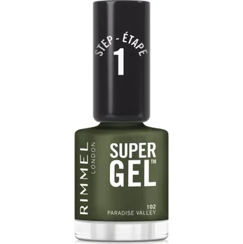 Lak na nehty Rimmel Super Gel gelový lak na nehty bez užití UV/LED lampy odstín 102 Paradise Valley 12 ml