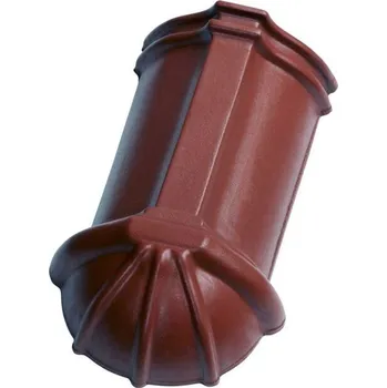 Střešní krytina Ukončení hřebene TONDACH nárožní dlouhé k hřebeni Stod – 21 cm glazura kaštanově hnědá