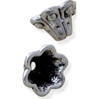 Materiál na výrobu šperku Kaplík starostříbrný zvonkovitý 6mm - 2 ks