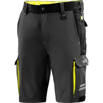 Pánské kraťasy Sparco technické kraťasy ATLANTA, barva: šedo-žlutá, velikost: XXXL