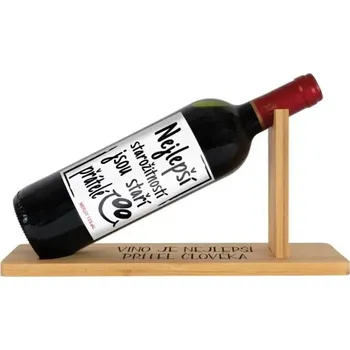 Dárkový dřevěný držák na víno