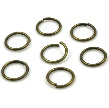 Materiál na výrobu šperku Spojovací kroužky starozlaté 10/1 mm - 10 ks