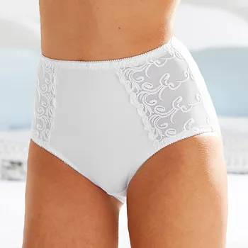 Kalhotky Blancheporte Sada 2 stahujících kalhotek Sienne zn. Confidence Lingerie® z mikrovlákna a vyšívaného tylu bílá 42/44