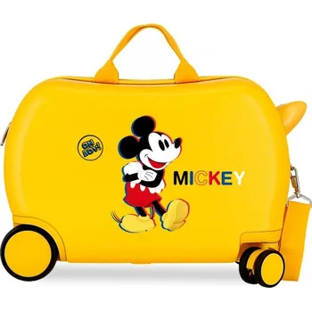 Dětský cestovní kufr na kolečkách / odrážedlo MICKEY MOUSE Ochre, 2921022