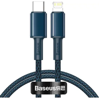 Datový kabel Baseus High Density Braided Series Fast Charging USB-C - Lightning 20W 1m Blue