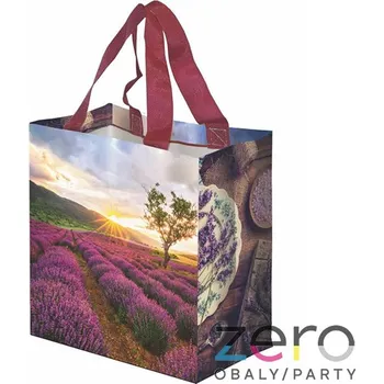 Nákupní taška Taška ekologická s uchy 26+15x27 cm - levandule