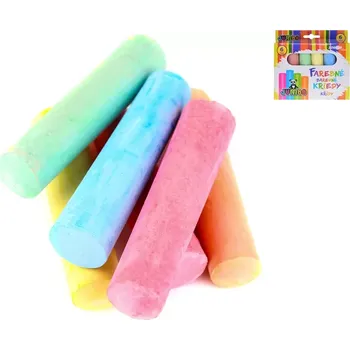 Pískoviště Mikro Trading Křídy barevné jumbo 10cm 6ks v krabičce