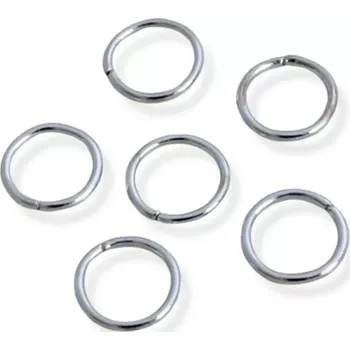 Materiál na výrobu šperku Spojovací kroužky platinová úprava 8/0,8 mm - 50 ks