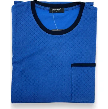 Pánské pyžamo C-Lemon Pánská bavlněná noční košile MAREK Barva: Modrá, Velikost: 3XL