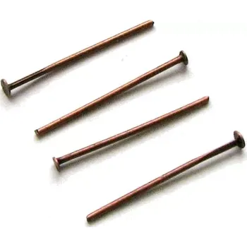 Materiál na výrobu šperku Ketlovací nýty staroměděné 20mm - 50 ks