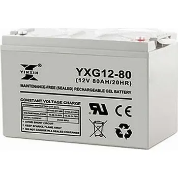 Záložní baterie Pb akumulátor JYC DG80-12 AGM VRLA GEL 12V/80Ah