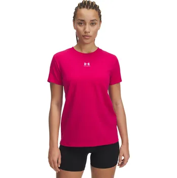 Dámské Tričko s krátkým rukávem UNDER ARMOUR UA RIVAL CORE SS 1383648-681 – Vínová M