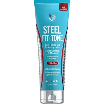 Tělové mléko Steelfit Steel Fit + Tone - Zpevňující a konturovací tělové mléko (mléko a med) - Steel Fit + Tone - Body Firming and Contouring Lotion (Milk and Honey) (237 ml (8 fl.oz.), Iced Cranberry)