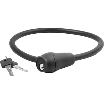 Zámek na kolo Zámek lanko M-Wave 12x600mm silikon černá