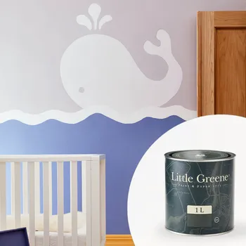 barva na zeď Little Greene Barva na štukovou zeď - Matná vysoce omyvatelná a odolná - 1L - Intelligent Eggshell Vyberte odstín:: Whisper (5)