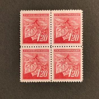 Sběratelství Čtyřblok ČSR, 120 h, Pof.378**