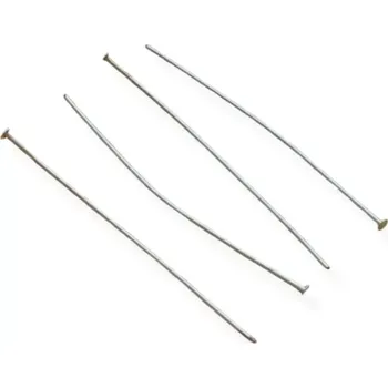 Materiál na výrobu šperku Ketlovací nýty platinová úprava 50mm - 20 ks