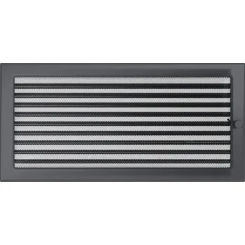 KRATKI 220 x 450 grafit černá perla s žaluzií krbová mřížka