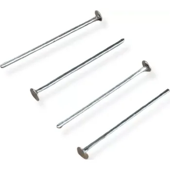 Materiál na výrobu šperku Ketlovací nýty platinová úprava 20mm - 50 ks