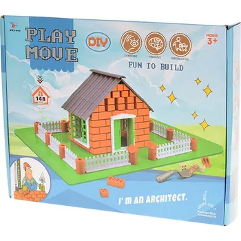ostatní stavebnice STAVEBNICE DOMEČEK - 148ks se směsí pro přípravu malty a podložkou